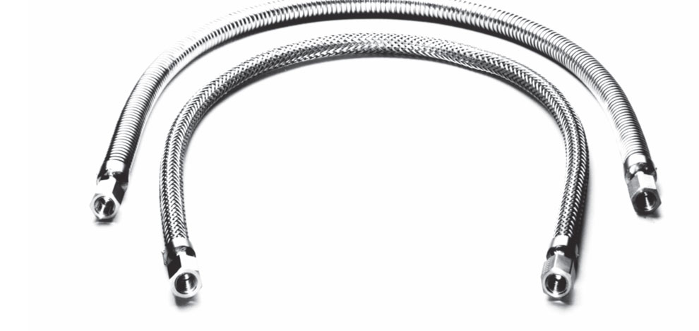 Hose Details about    Convoluted 321 Stainless Steel Braid 1/2 in FL 1/2 in. Tube Adapters 