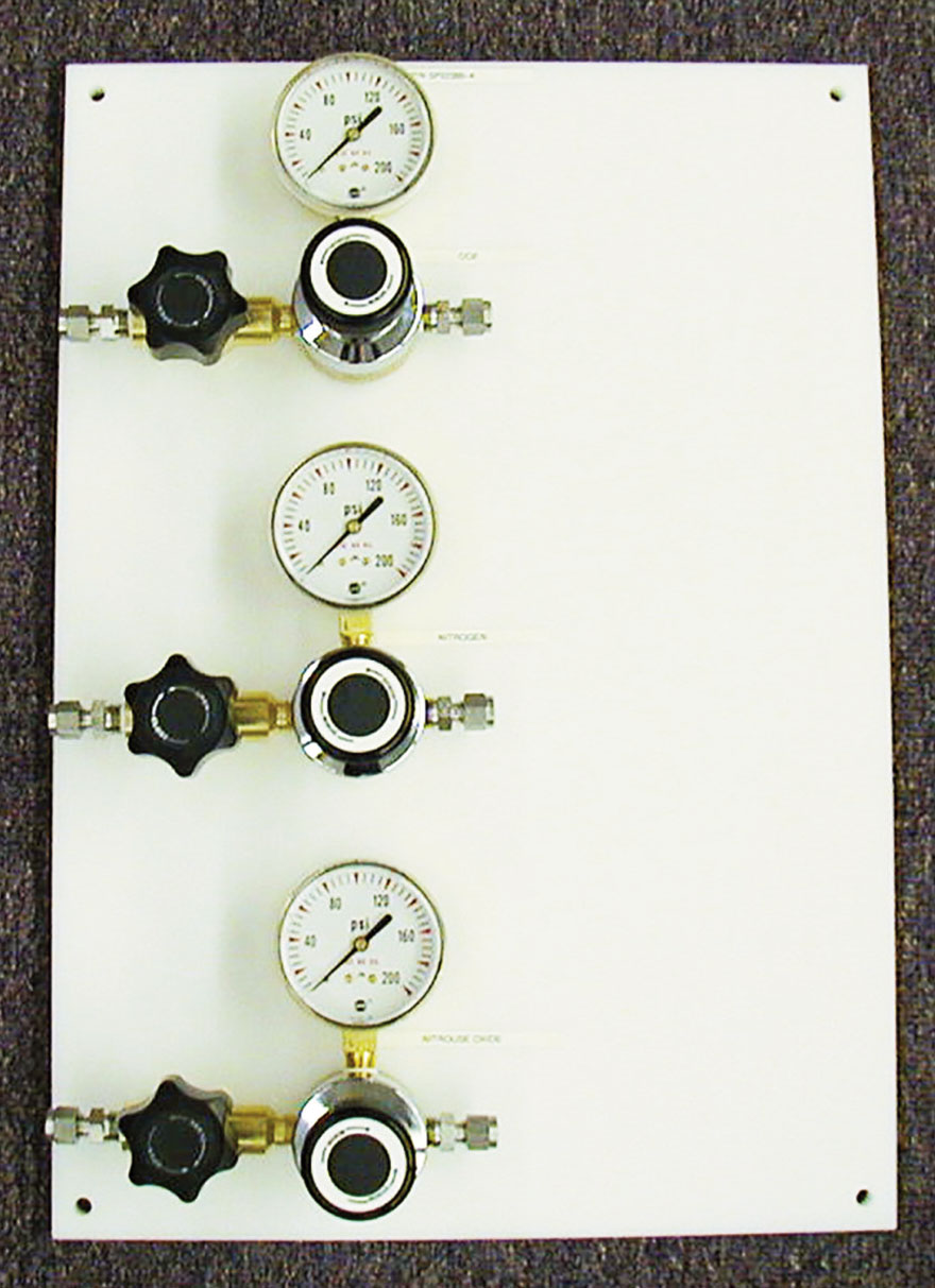 three-regulator vertical panel configuration